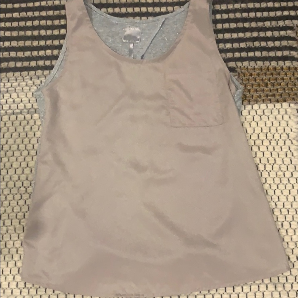 Tank with shimmer open back